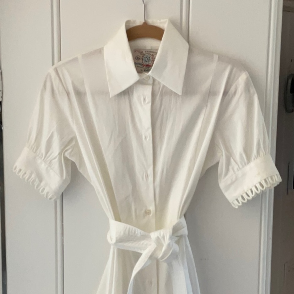Brand new white button down wrap dress